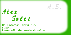 alex solti business card